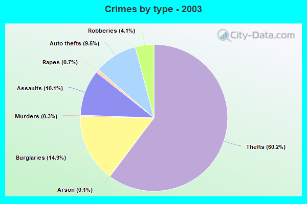 Crimes by type - 2003