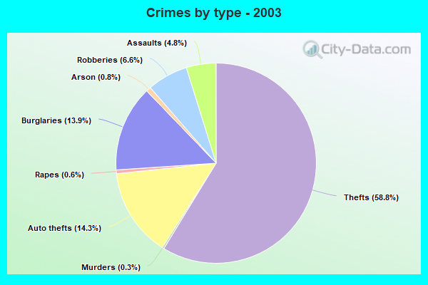 Crimes by type - 2003