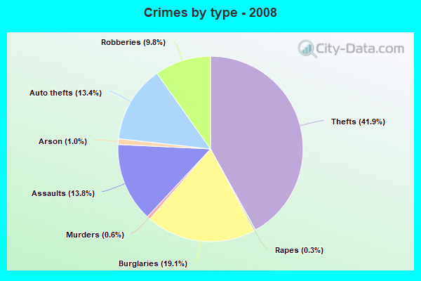 Crimes by type - 2008