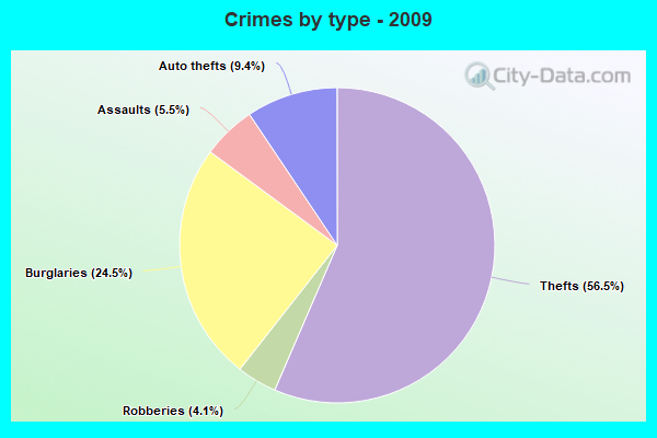 Crimes by type - 2009