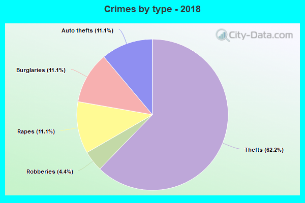 Crimes by type - 2018