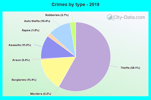 Crimes by type - 2019