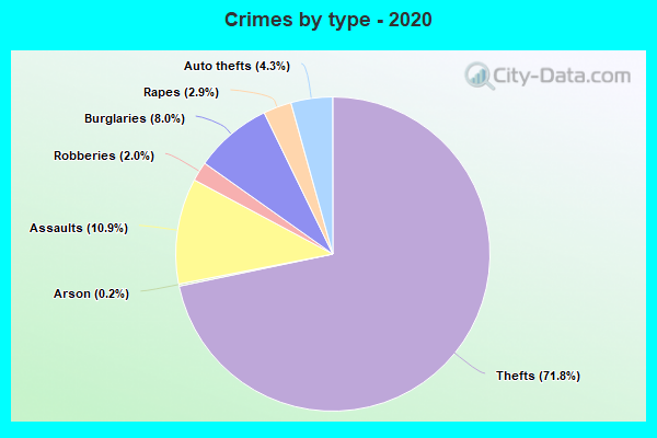 Crimes by type - 2020