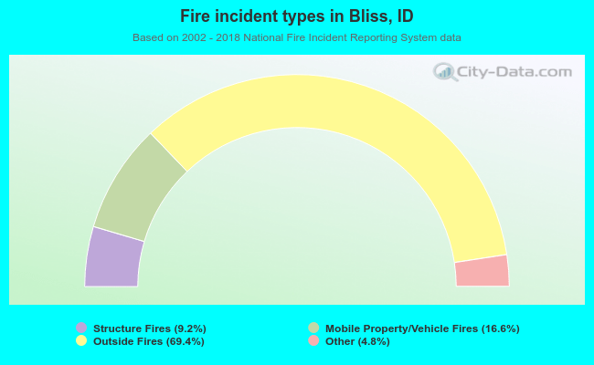 Fire incident types in Bliss, ID