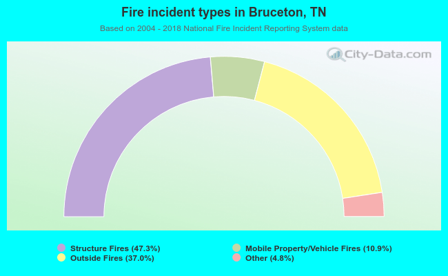 Fire incident types in Bruceton, TN