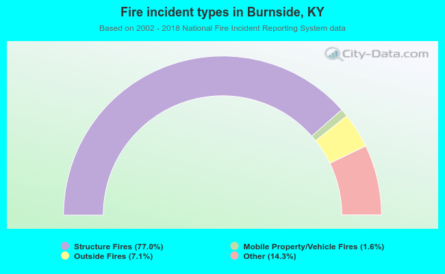 Fire incident types in Burnside, KY