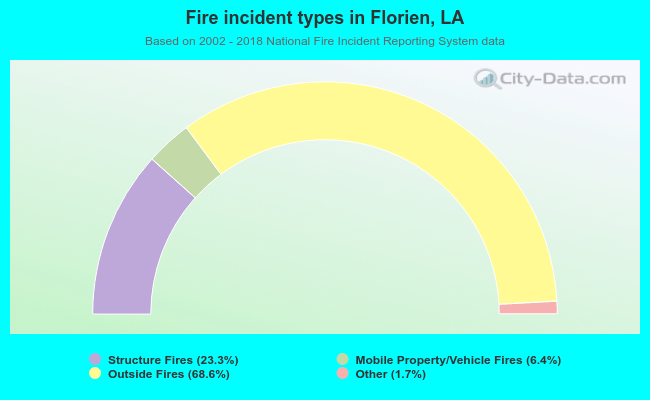 Fire incident types in Florien, LA