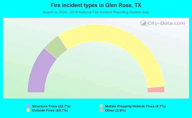 Fire incident types in Glen Rose, TX