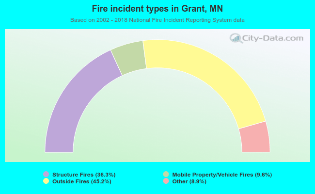 Fire incident types in Grant, MN