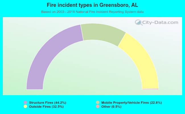 Fire incident types in Greensboro, AL