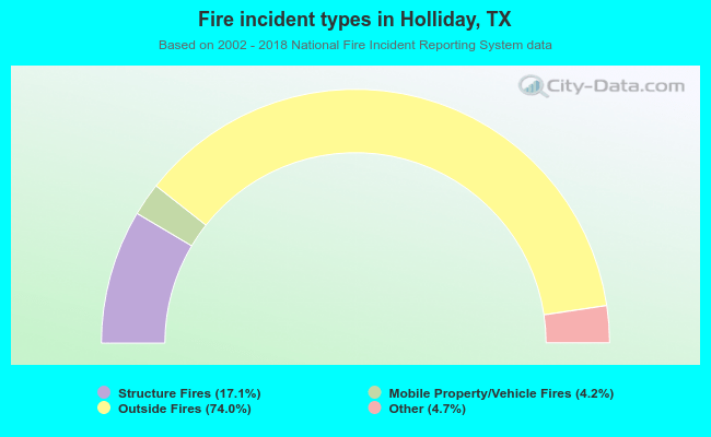 Fire incident types in Holliday, TX