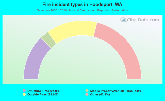 Fire incident types in Hoodsport, WA