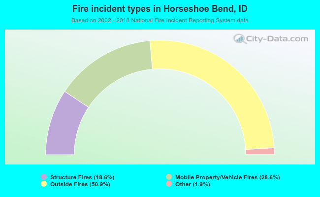 Fire incident types in Horseshoe Bend, ID