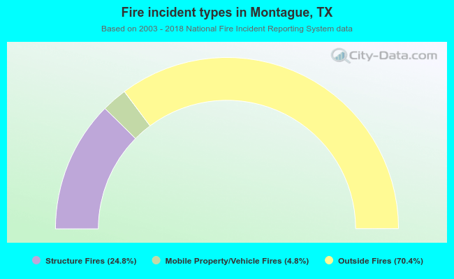 Fire incident types in Montague, TX