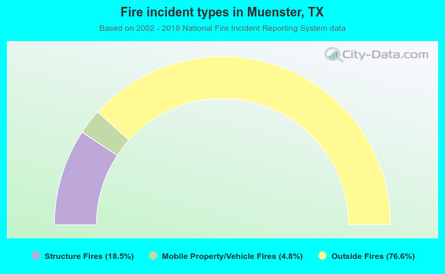 Fire incident types in Muenster, TX