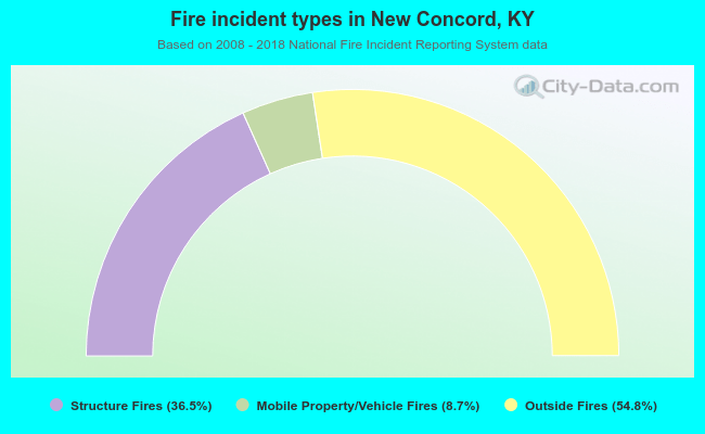 Fire incident types in New Concord, KY