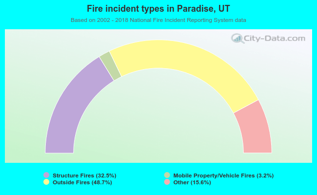 Fire incident types in Paradise, UT