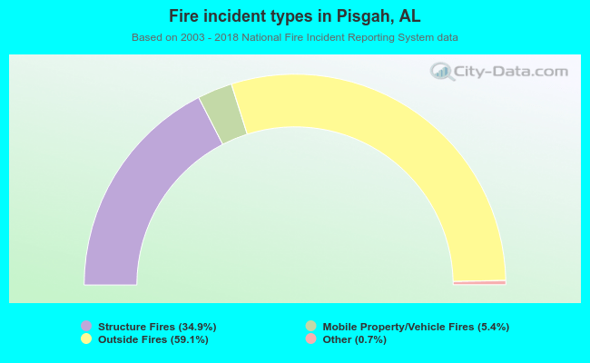 Fire incident types in Pisgah, AL
