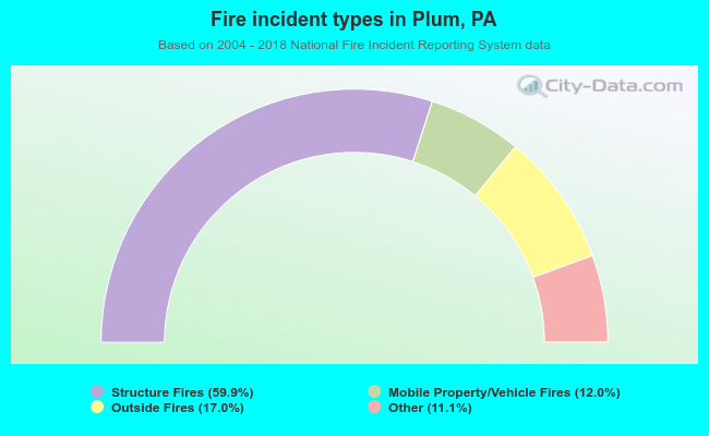 Fire incident types in Plum, PA