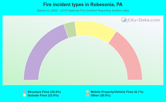 Fire incident types in Robesonia, PA