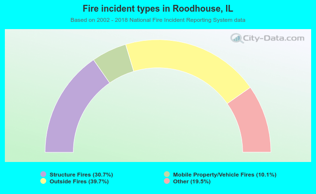 Fire incident types in Roodhouse, IL
