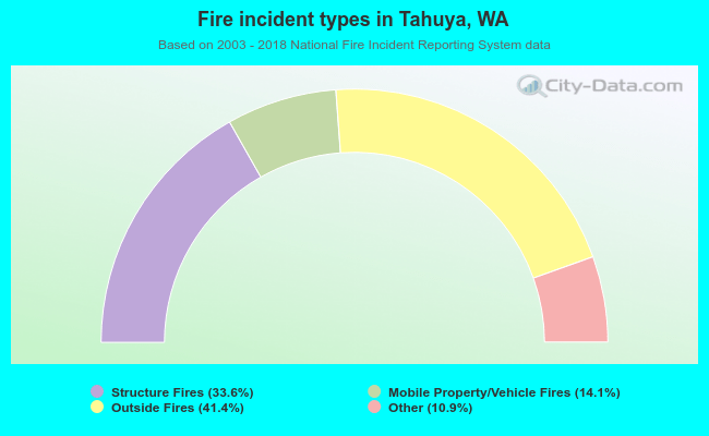 Fire incident types in Tahuya, WA