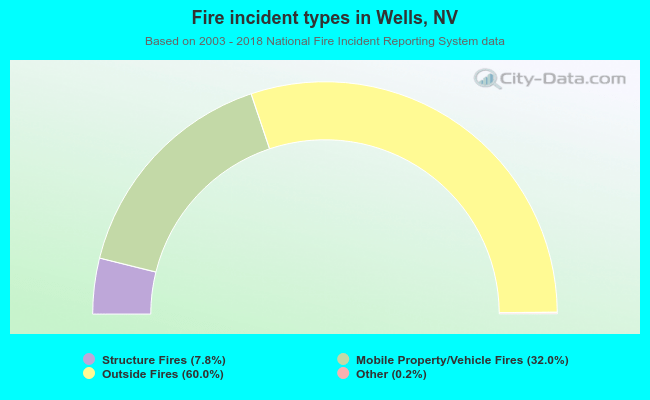 Fire incident types in Wells, NV