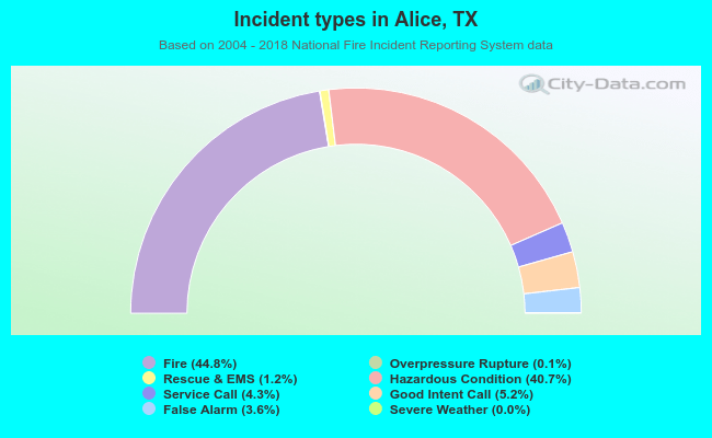 Incident types in Alice, TX