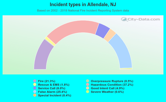 Incident types in Allendale, NJ