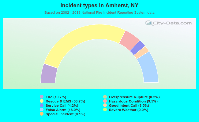 Incident types in Amherst, NY