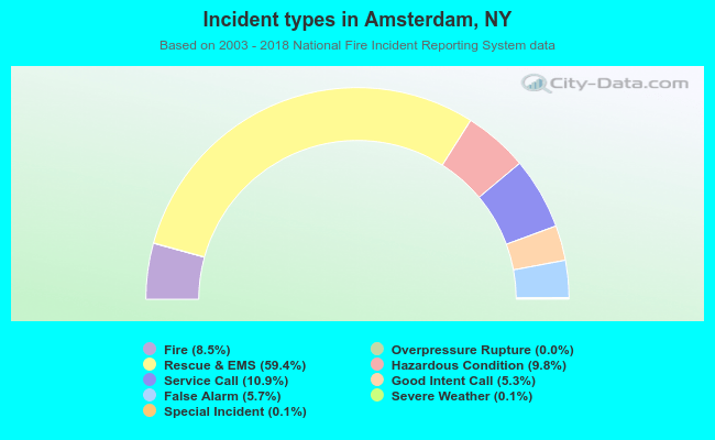 Incident types in Amsterdam, NY