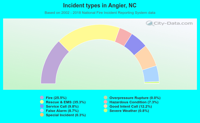 Incident types in Angier, NC