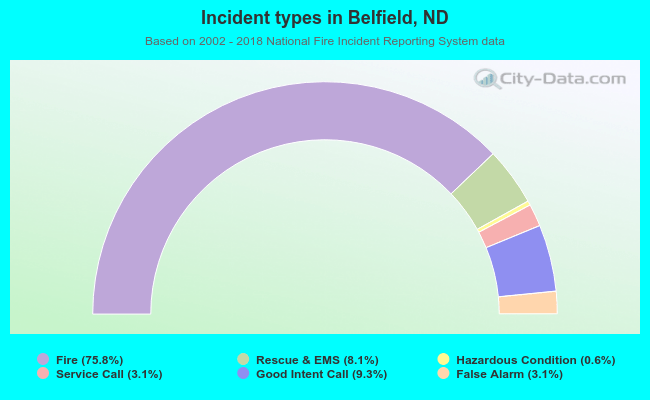 Incident types in Belfield, ND