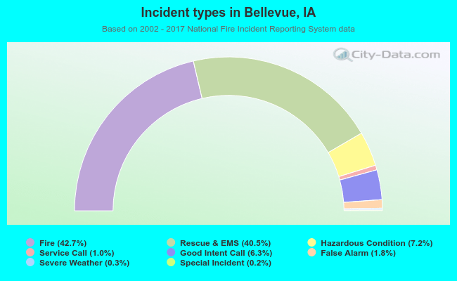 Incident types in Bellevue, IA