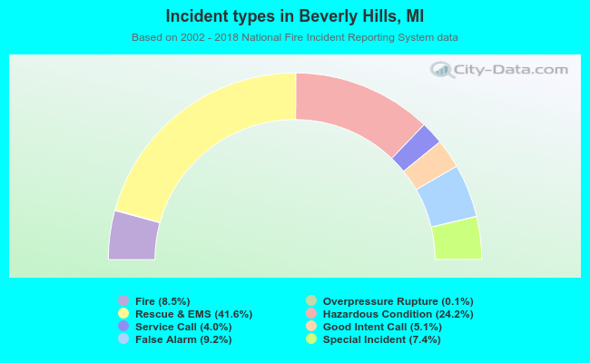 Incident types in Beverly Hills, MI