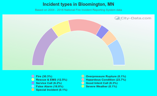 Incident types in Bloomington, MN