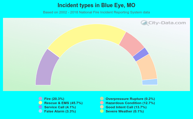 Incident types in Blue Eye, MO