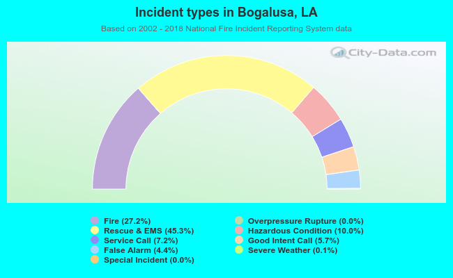Incident types in Bogalusa, LA
