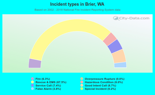 Incident types in Brier, WA