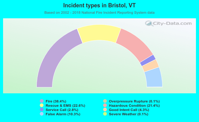 Incident types in Bristol, VT