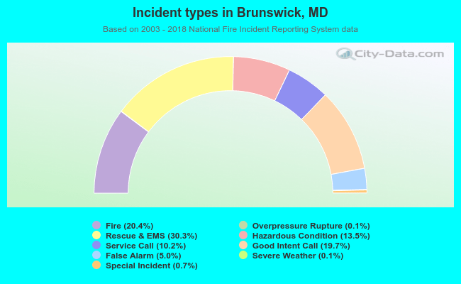 Incident types in Brunswick, MD