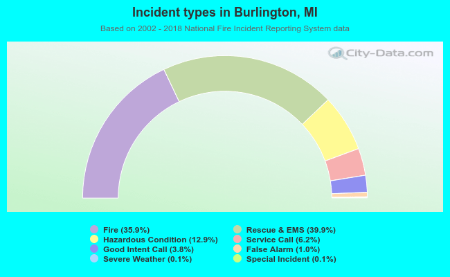 Incident types in Burlington, MI