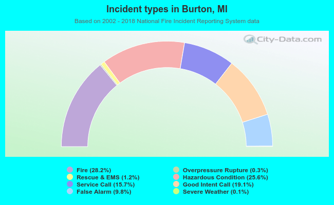 Incident types in Burton, MI