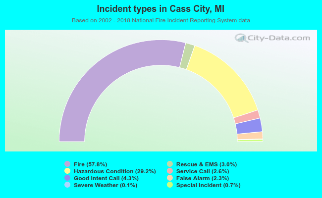 Incident types in Cass City, MI