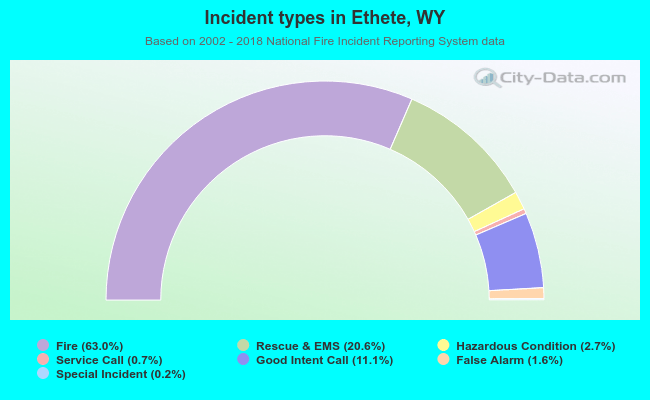 Incident types in Ethete, WY