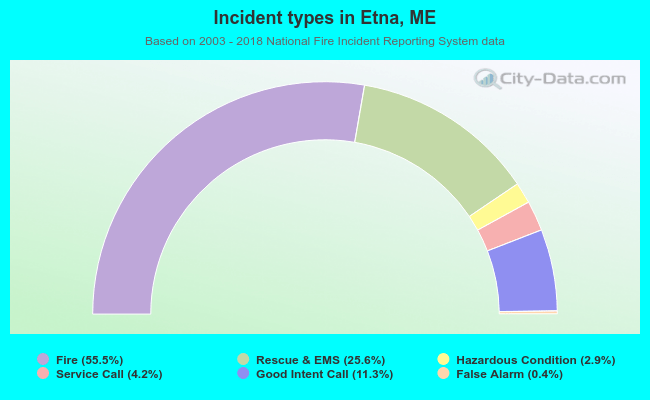 Incident types in Etna, ME
