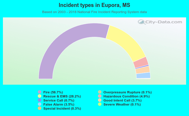 Incident types in Eupora, MS