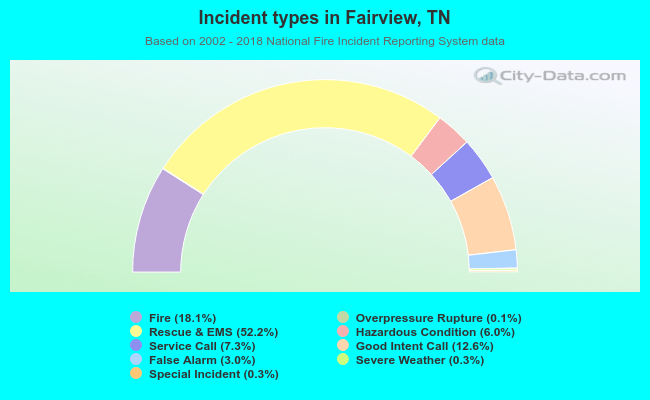 Incident types in Fairview, TN