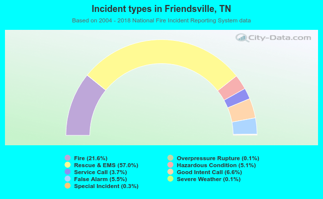 Incident types in Friendsville, TN