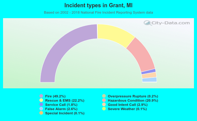 Incident types in Grant, MI